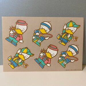 Vintage Sanrio 1984 Qui-Quaks Duck Stickers